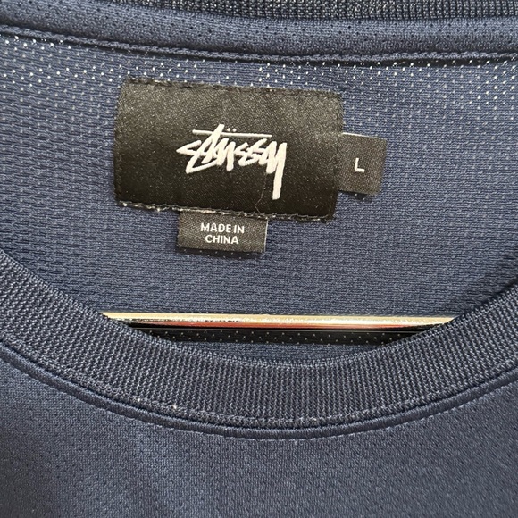 Stussy International Colorblock Long Sleeve Mesh Jersey BMX Skater Tee Size L - Picture 8 of 8